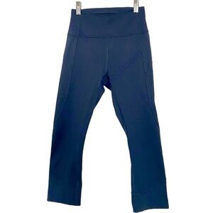 Lululemon blue crop leggings size 4 inside pocket